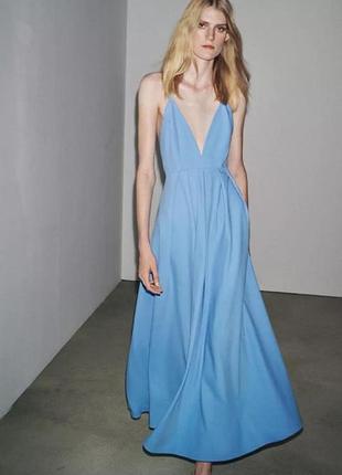 Голубое платье zara