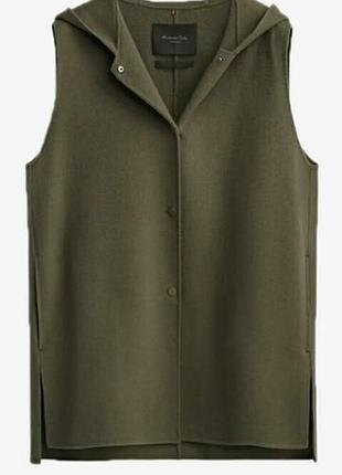 Шерстяной жилет с капюшоном massimo dutti