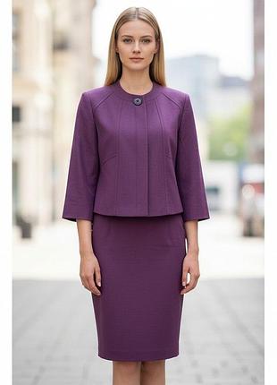 Костюм gerry weber бузковий: жакет і спідниця, р. 44 (eu 42)