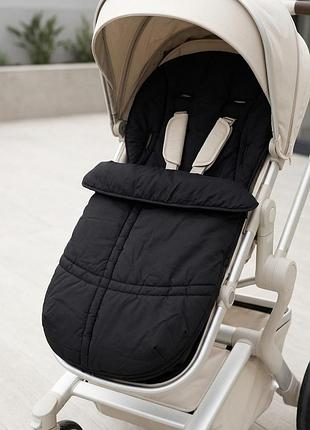 Утеплений чохол-конверт mothercare в коляску чорний / футмуф