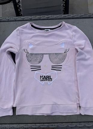 Дитячий блідо-рожевий світшот від бренду karl lagerfeld kids. розмір 14/156