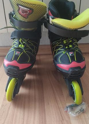 Ролики розсувні fila x-one (б/в) + комплект захисту | розмір 35–38 |