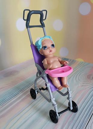Набор: коляска из игрового набора barbie и кукла baby born surprise от компании zapf creation