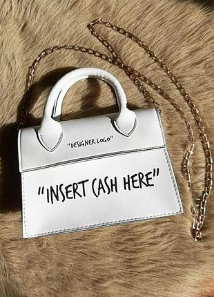 Белая женская сумка через плечо boohoo