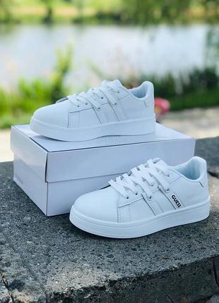 👟 guess білі жіночі кросівки | стильні повсякденні кеди | 36–41женские классически кеди белые