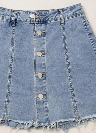 Джинсова мініспідниця\шорти h&m, блакитна, розмір m ( підійле на s)стан відмінний