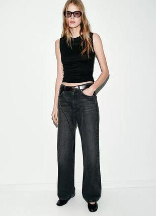 Джинси z.03 regular fit із високою посадкою та довгими штанинами 8228/035/800 zara