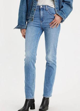 Оригінальні жіночі джинси levi’s 724 high rise straight у стильному світло-блакитному відтінку cool journey штани wpl423 ca00342