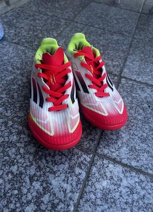 Сороконіжки дитячі adidas f50 league white/red 31 розмір 19 см