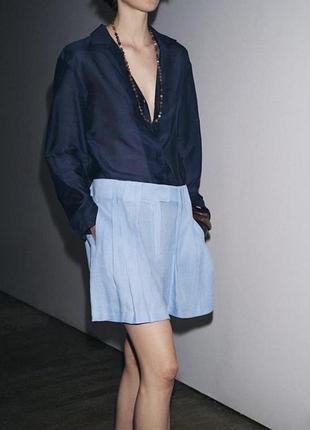 Шорти  zara 100% льон 💙