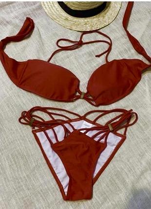 Top melon collection крутий червоний роздільний купальник