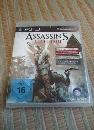 Assassin's creed 3 ((англійська мова) пошкоджені обкладинка і бокс; присутня пара подряпинок) для ps3