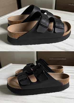 Женские шлепанцы birkenstock papillio arizona platform vegan