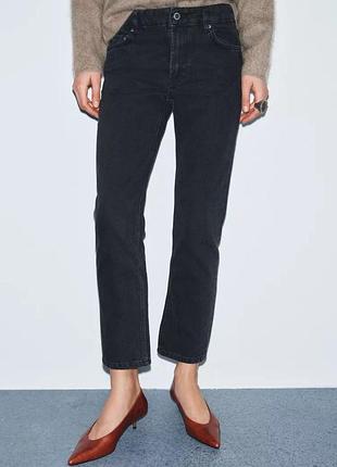 Джинси zw collection cigarette з середньою посадкою zara