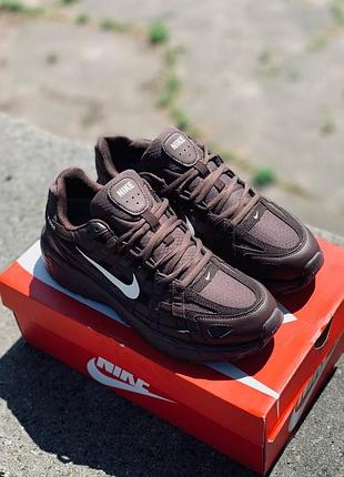 Nike p-6000 чоловічі кросівки коричневі стильні спортивні 40–46