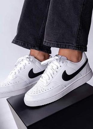Кеды низкие nike court vision low 41р 26.5см женские кроссовки