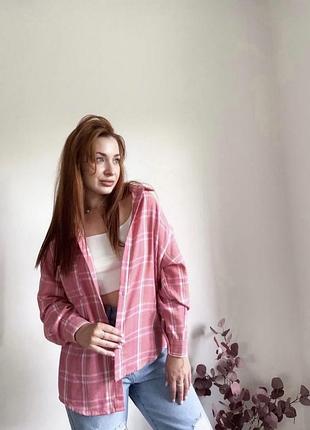 Сорочка рожева оверсайз