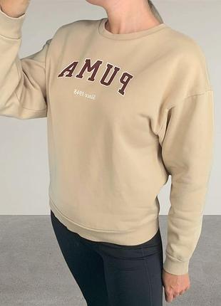 Базовий утеплений свитшот puma у стилі vintage college