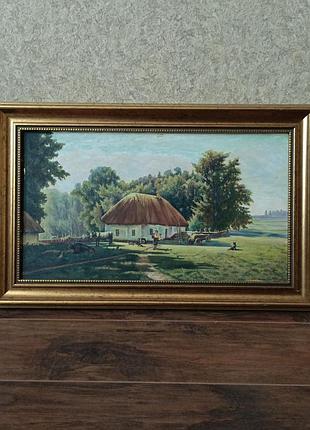 Картина изображает классический сельского пейзажа