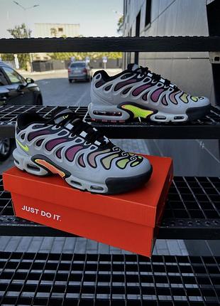 Кросівки nike air tn plus drift (gray & neon) 1268-8