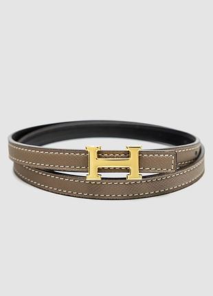 💫 hermes reversible swift epsom mini constance h belt beige/gold