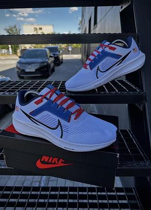 Кросівки nike zoom pegasus 40 usa (white & blue) 0026-3