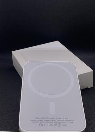 Магнітний повербанк magsafe ємністю 10000 mah сумісний з моделями apple iphone 12-17 та іншими пристроями з магнітним чохлом magsafe