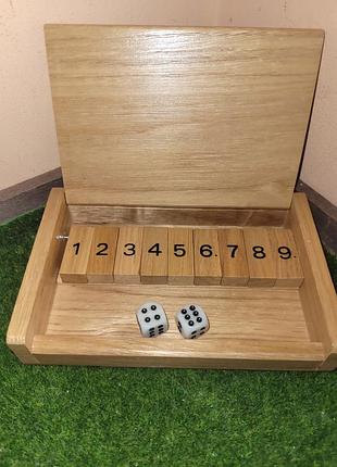 Настільна гра закрий коробку (shut the box) goki майстер рахунку. нова!