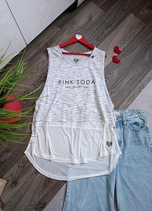 Майка жіноча подовжена pink soda.