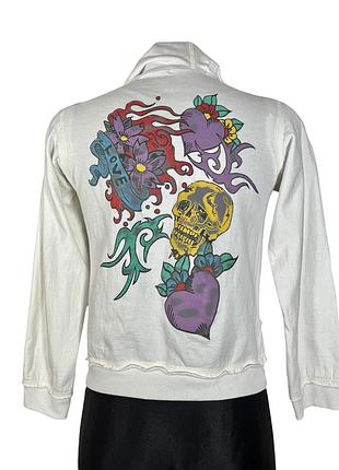Винтажное зип-худи ed hardy christian audigier type vintage 2000s y2k