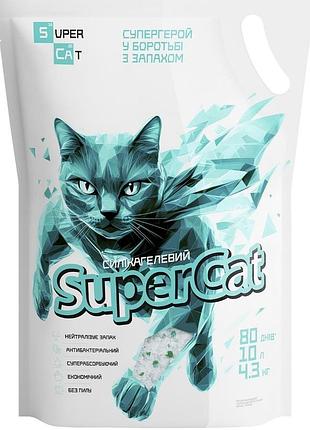 Силикагелевый наполнитель для кошачьих туалетов бренда super cat. селакагель суперкет