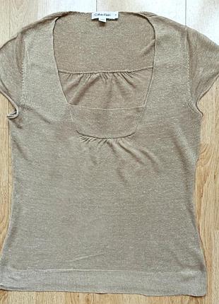 Футболка calvin klein (лен+ вискоза), s/m