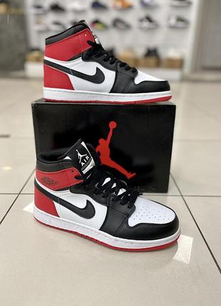 Кросівки nike air jordan 1 red (топ качество) 159-7