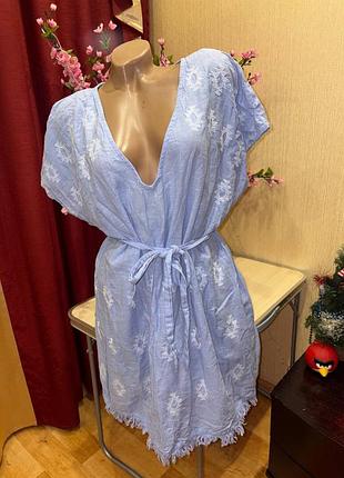 Хлопковая туника с поясом primark uk 12-14 eur 40-42