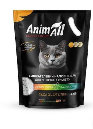 Силикагелевый наполнитель для кошачьего туалета animall expert choice объемом 3 литра. селакагель энимал с индикатором мочи