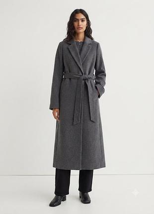 Елегантне пальто h&m міді-довжини, ідеальний стан, s,  демісезон