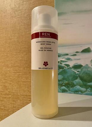 🇬🇧 англія органіка ren зволожуючий гель для душу ren moroccan rose otto з олією марокканськоі троянди 🌹 200 мл