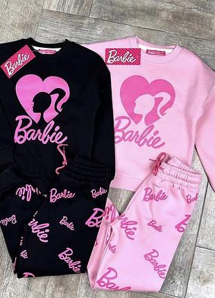 Теплий джогери світшот спортивний костюм трьохнитка дитячий барбі barbie