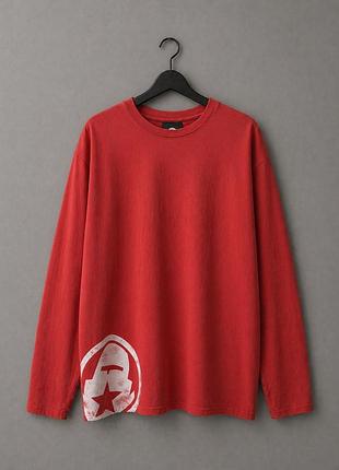 Vintage ace red long sleeve | оригінальний червоний лонгслів / світшот oversize