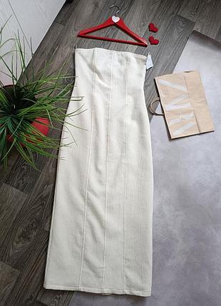 Сукня бандо довга екрю zara.