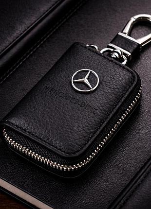 Чохол для ключів з карабіном mercedes (шкіра)