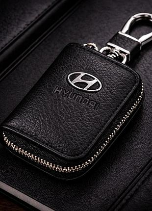 Чохол для ключів з карабіном hyundai (шкіра)