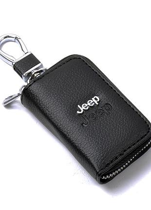 Чохол для ключів з карабіном jeep (шкіра)