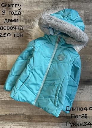 Куртка демі для дівчинки 3 роки