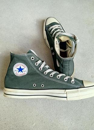 Высокие темно-зеленые кеды converse all star chuck taylor - 42.5 (27.5 см)