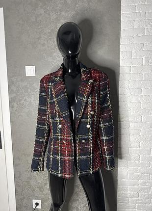 Піджак в клітинку жакет lipsy, xxxl 54р