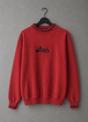 Asics vintage sweatshirt red | оригінальний червоний світшот asics