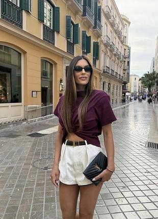 Білі джинсові шорти zara