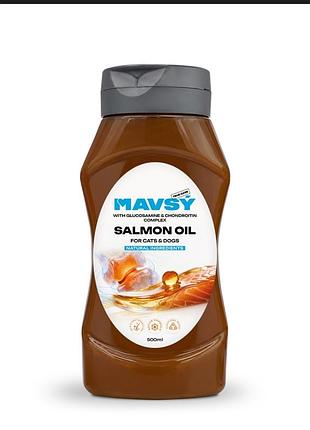 Mavsy salmon oil объемом 300 мл, разработанная специально для кошек и собак. лососевое масло с хондроитином масло для суставов