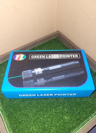 Мощная зеленая лазерная указка yl-laser 303 (полный комплект, новая)